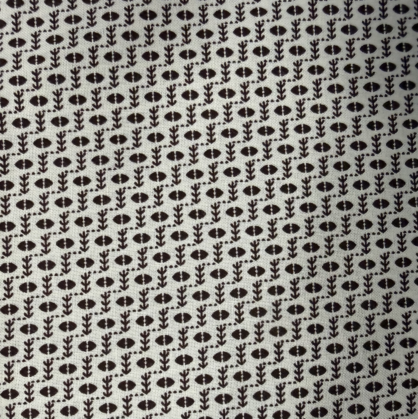 Circa 1800's Geoflowers Brown/Tan